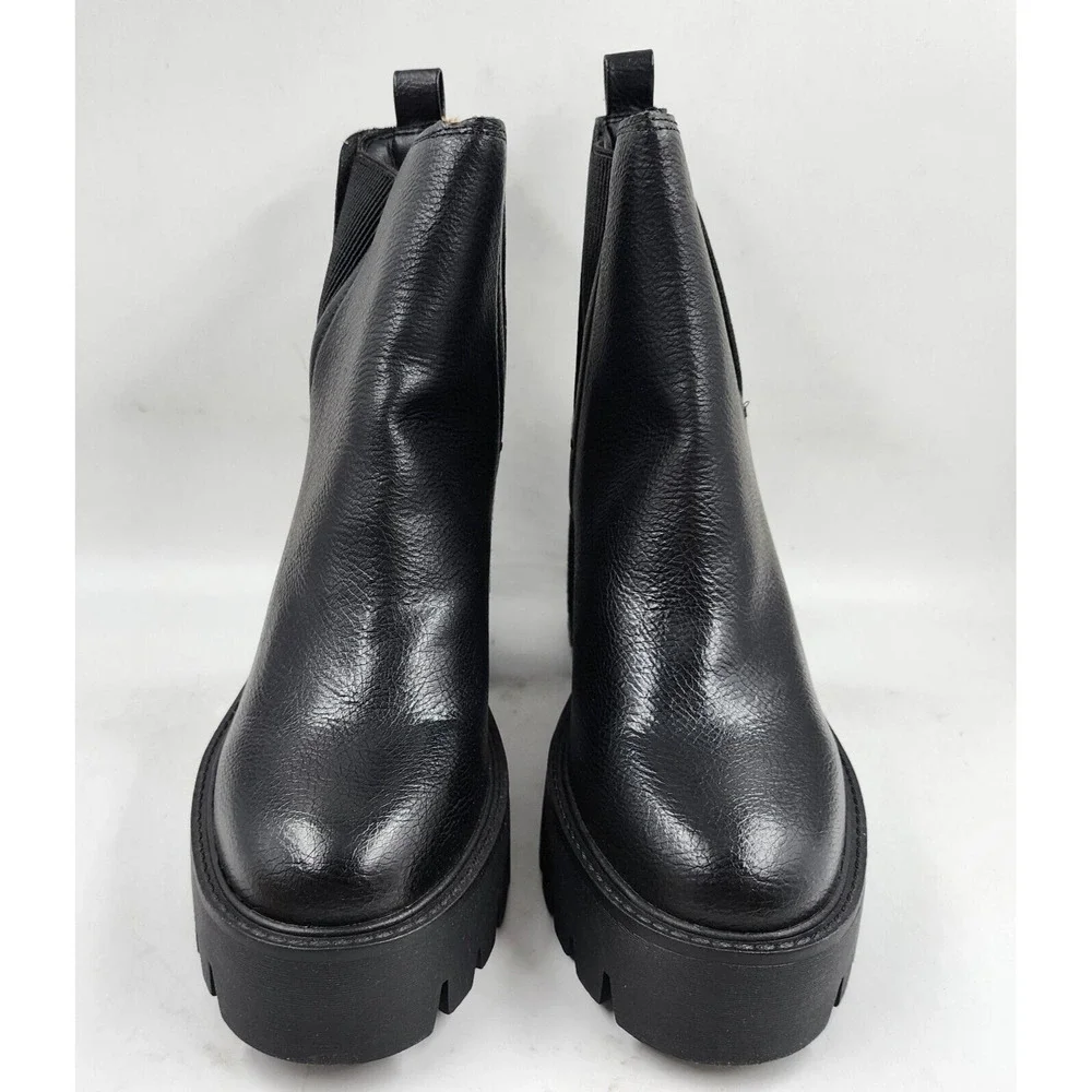 MIA Black Platform Lug Heel Chelsea Boots - Picture 2 of 10